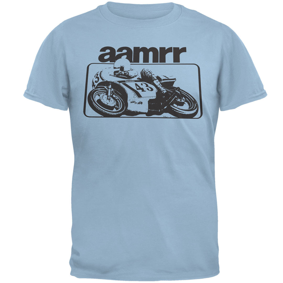 #43 AAMRR Mike Baldwin Mens T Shirt Men's T-Shirts Old Glory SM Light Blue
