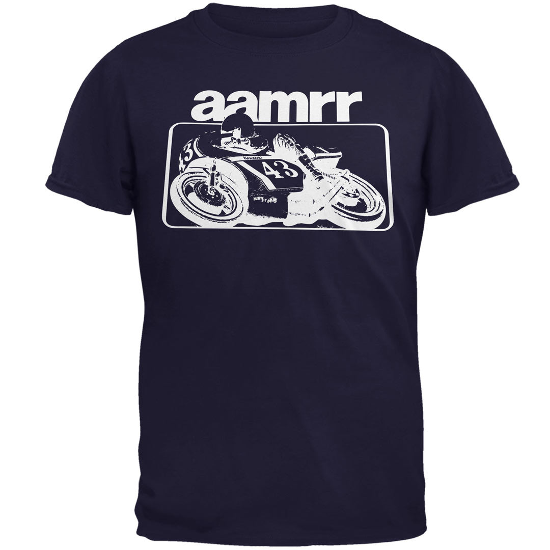 #43 AAMRR Mike Baldwin Mens T Shirt Men's T-Shirts Old Glory SM Navy
