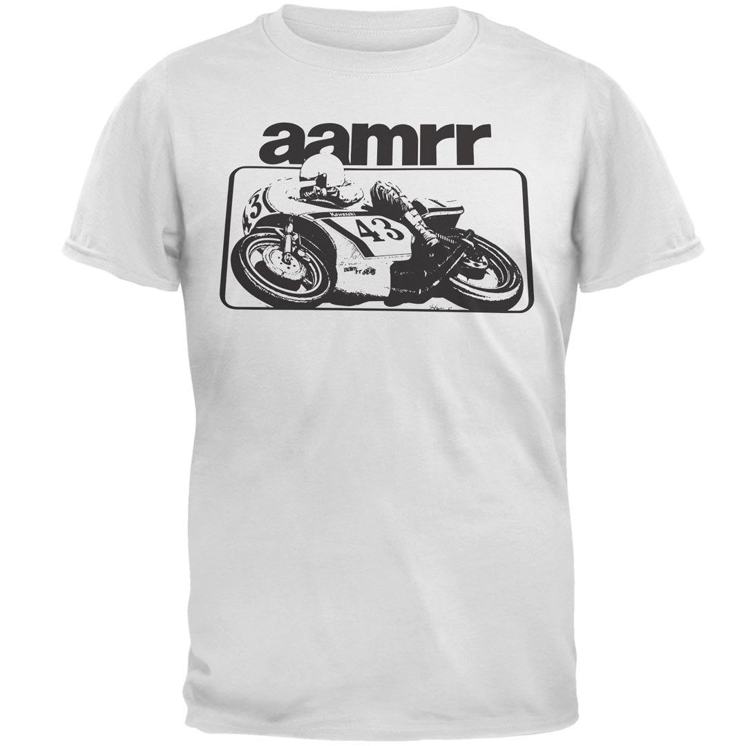#43 AAMRR Mike Baldwin Mens T Shirt Men's T-Shirts Old Glory SM White