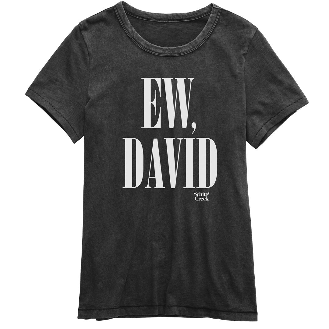 Schitt's Creek - Ew David Juniors T Shirt Juniors T-Shirts Isaac Morris SM Black
