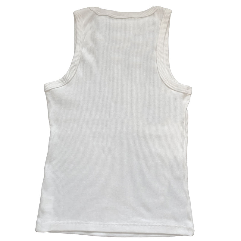 White Big Kid Ribbed Tank Youth Tank Tops Old Glory