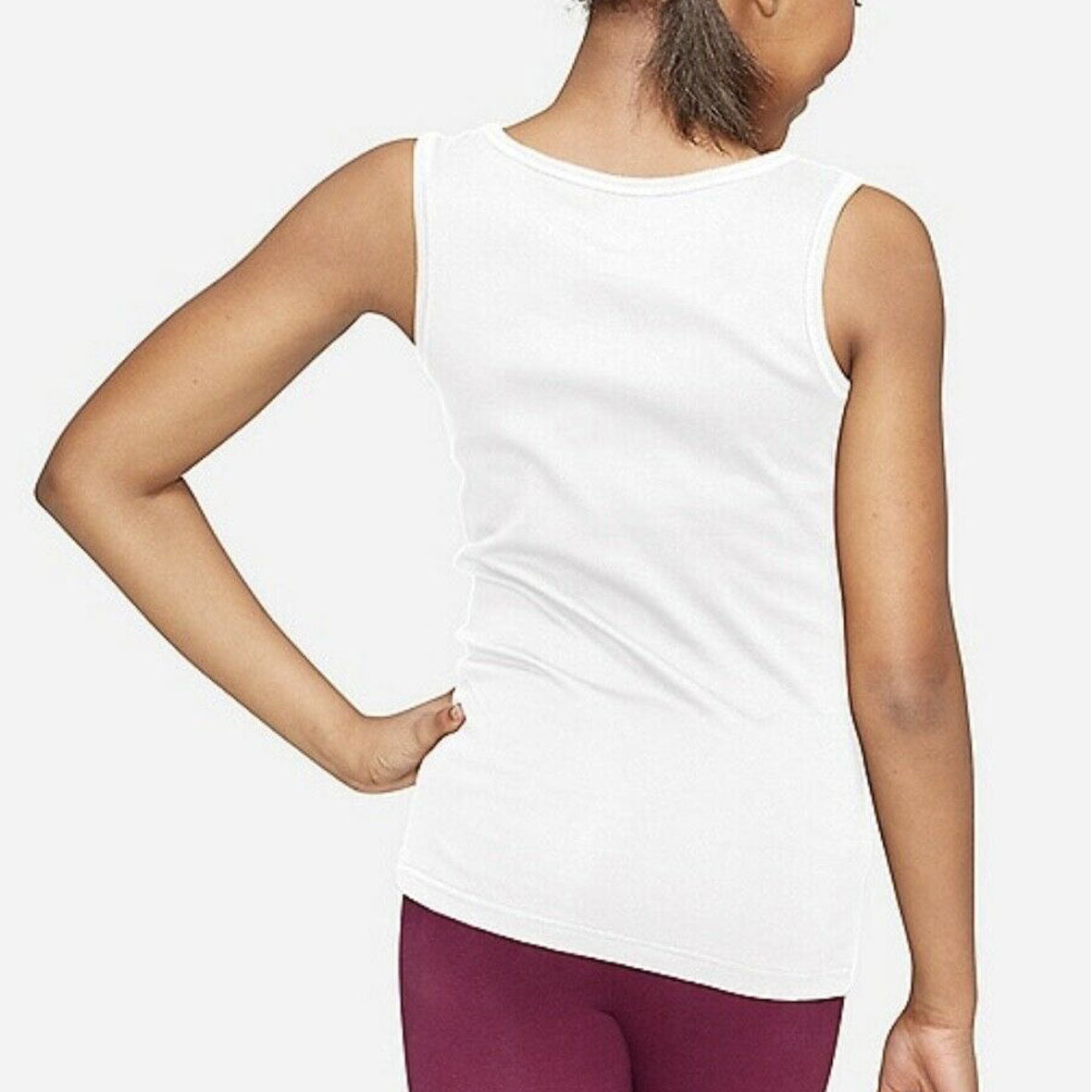 White Big Kid Ribbed Tank Youth Tank Tops Old Glory