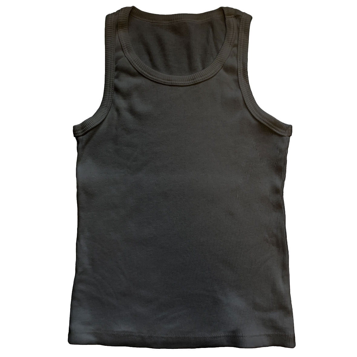 Black Big Kid Ribbed Tank Youth Tank Tops Old Glory YSM Black