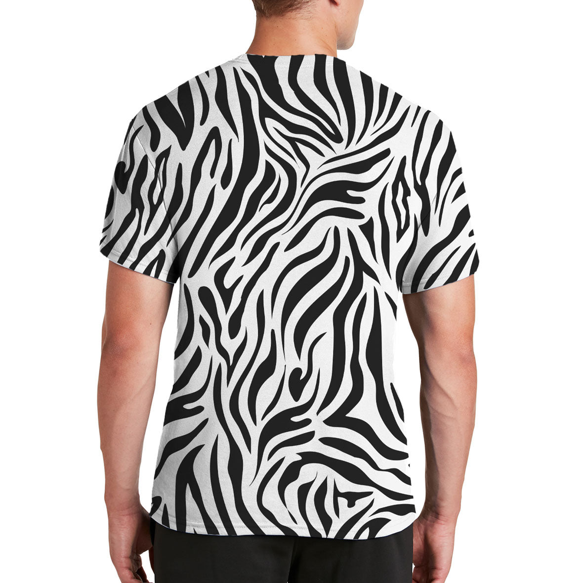 Halloween Costume All Over Zebra Print Mens T Shirt with Zebra Ears Headband Shirts Old Glory