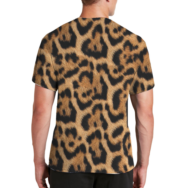 Halloween Costume Leopard Pattern All Over Mens Costume T Shirt with Leopard Ears Headband Shirts Old Glory