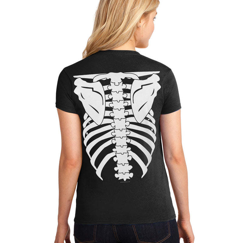 Halloween Costume Glow In The Dark Skeleton Juniors Costume T Shirt Juniors T-Shirts Old Glory