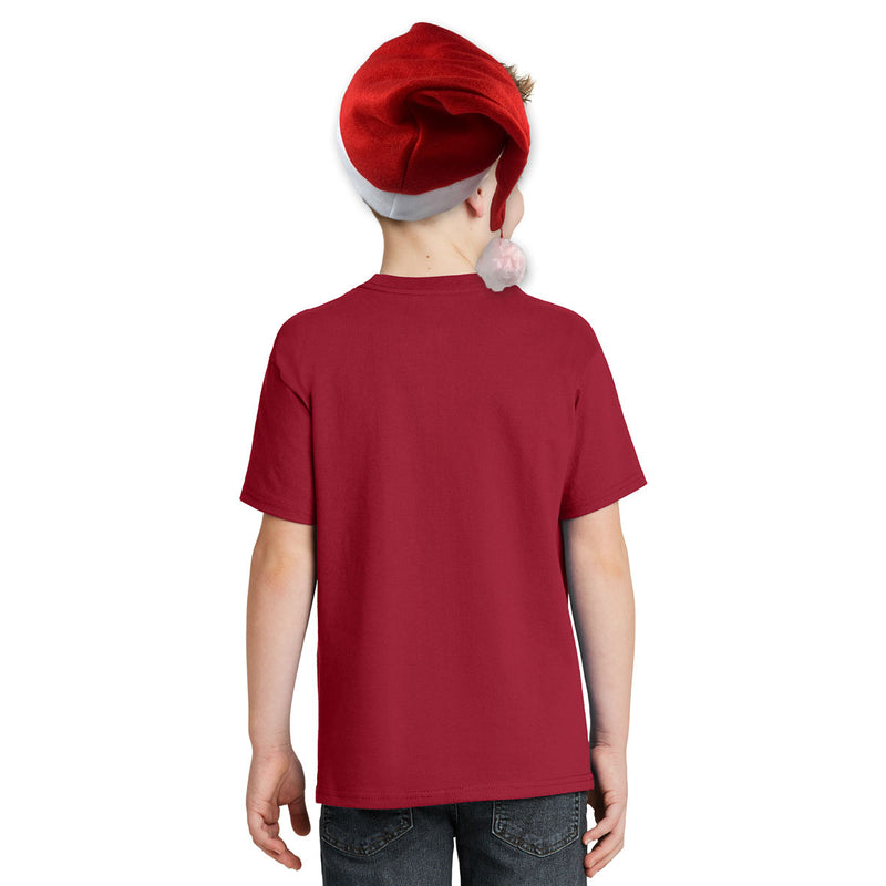 Christmas Costume Santa Claus Big Kids Costume T Shirt with Santa Hat Youth T-Shirts Christmas