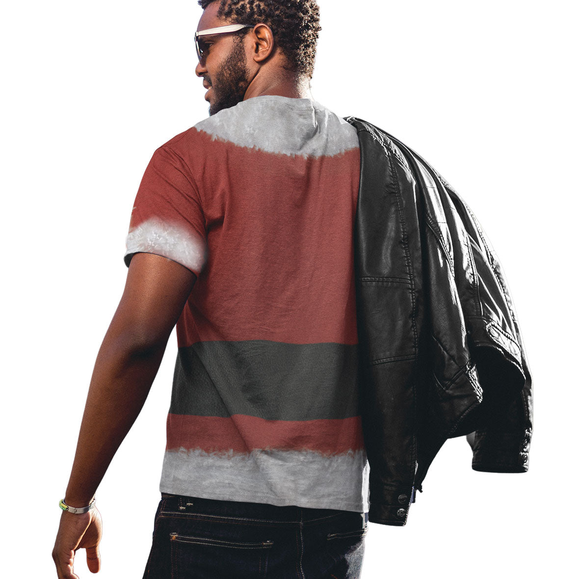 Christmas Costume Santa Claus All Over Mens Costume T Shirt with Santa Hat Men's T-Shirts Old Glory