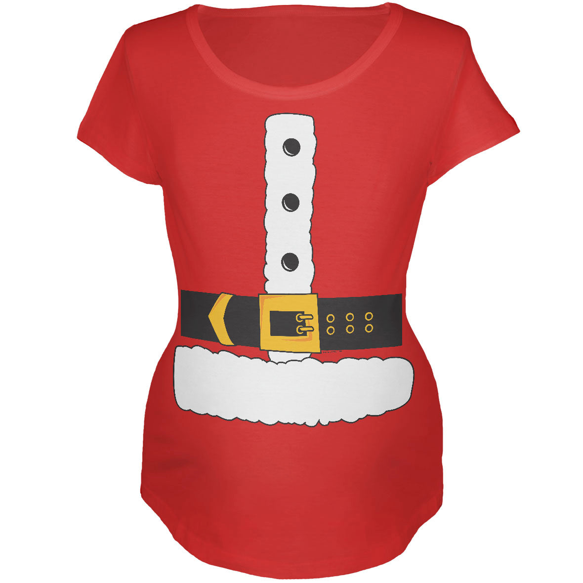 Christmas Costume Santa Claus Womens Maternity Costume T Shirt with Santa Party Hat Headband Maternity T-Shirts Old Glory