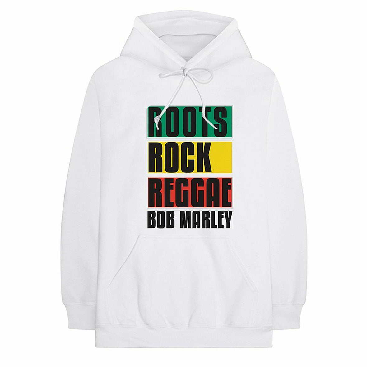 Bob Marley - Roots Rock Reggae Rasta Mens Pullover Hoodie Men's Hoodies Zion MD White