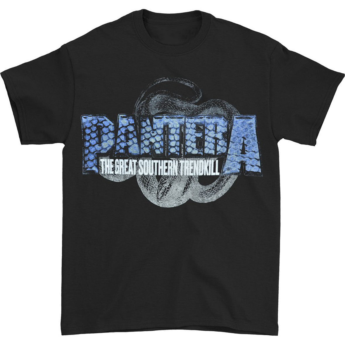 Pantera - Blue Snakeskin Mens T Shirt Men's T-Shirts Old Glory MD Black