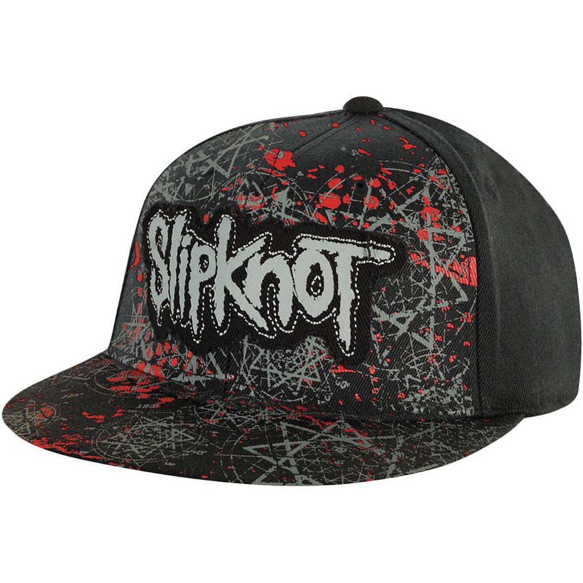 Slipknot - Star Pattern Mens Fitted Baseball Cap Fitted Baseball Caps Old Glory OS Black