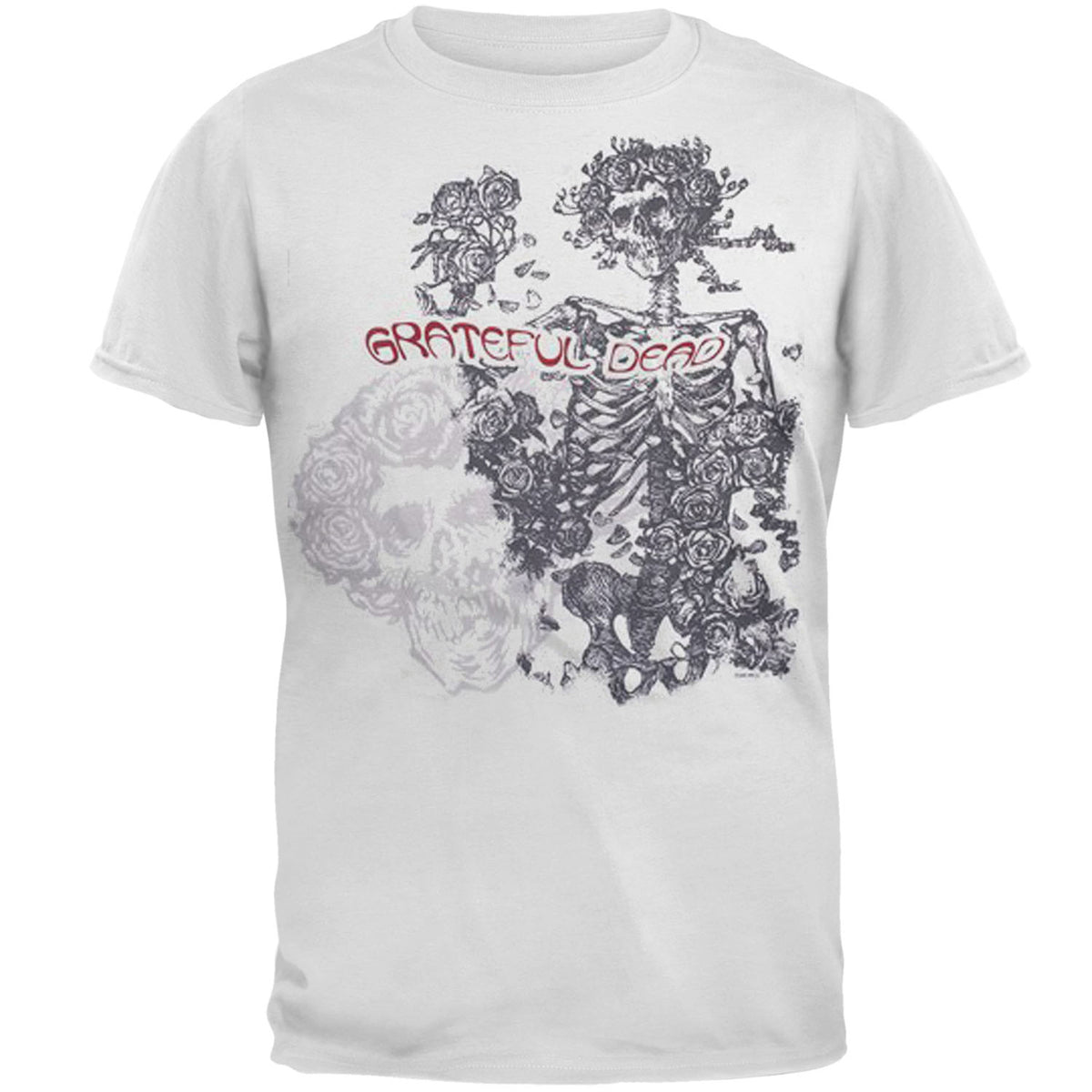 Grateful Dead - Woodcut Redux Mens T Shirt Men's T-Shirts Liquid Blue MD White