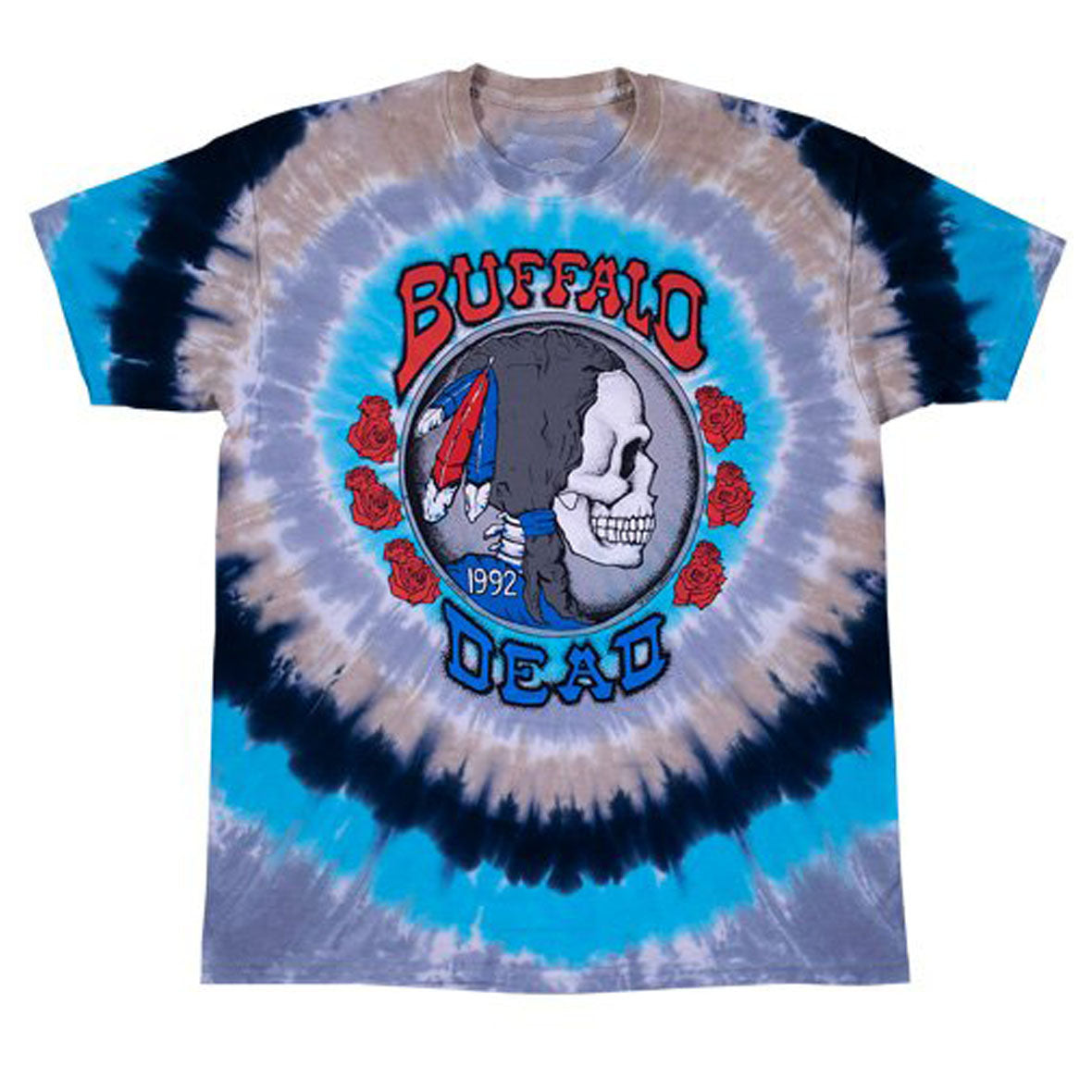 Grateful Dead - Buffalo Nickel Tie Dye Mens T Shirt Men's T-Shirts Liquid Blue MD Multi