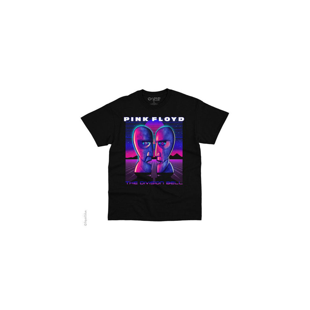 Pink Floyd - Division Bell Mens T Shirt Men's T-Shirts Liquid Blue MD Black