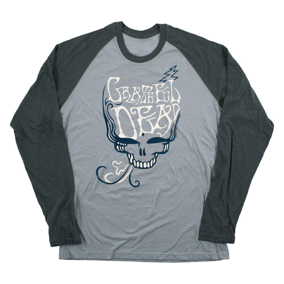 Grateful Dead - Blue Rose Smoke Mens Raglan Tee Men's Long Sleeves Dye In The Sky MD Blue