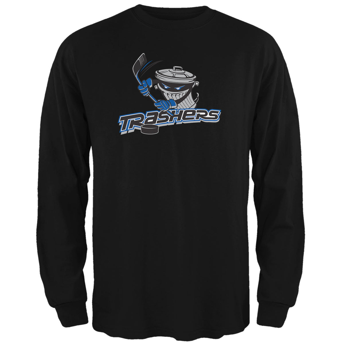 Danbury Trashers - Logo Mens Long Sleeve T Shirt Men's Long Sleeves Old Glory SM Black