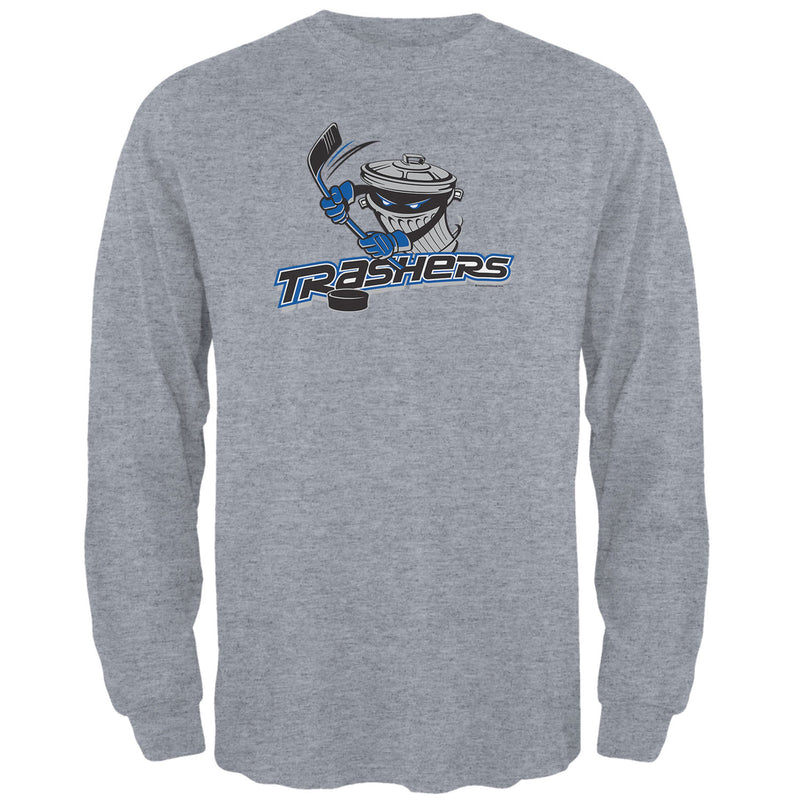 Danbury Trashers - Logo Mens Long Sleeve T Shirt Men's Long Sleeves Old Glory SM Heather Grey