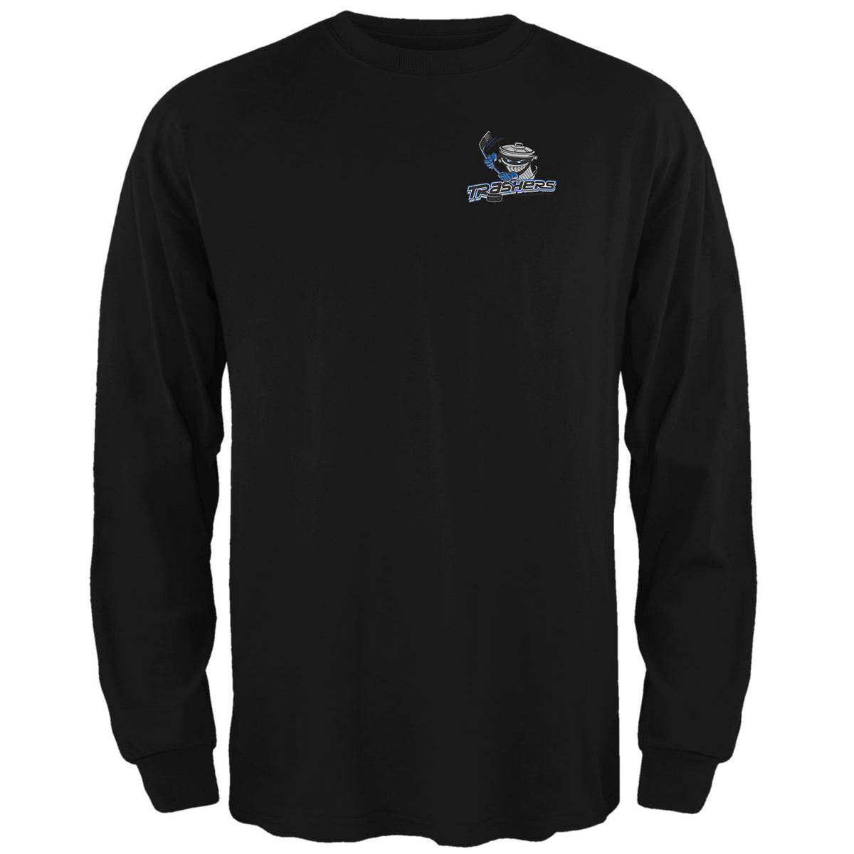 Danbury Trashers - Chest Logo Mens Long Sleeve T Shirt Men's Long Sleeves Old Glory SM Black