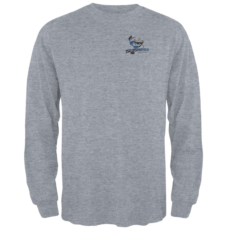 Danbury Trashers - Chest Logo Mens Long Sleeve T Shirt Men's Long Sleeves Old Glory SM Heather Grey