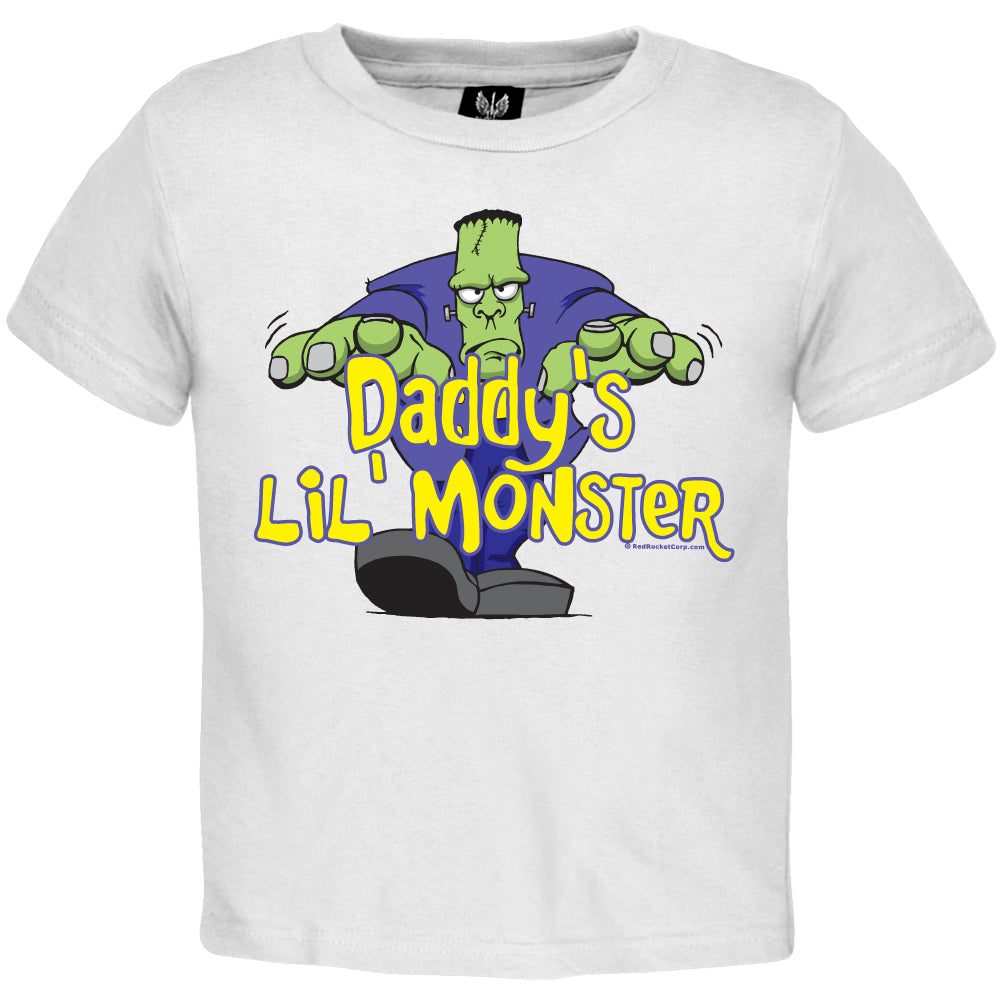 Halloween Daddy's Monster Toddler T-Shirt Toddler T-Shirts Old Glory 2T White