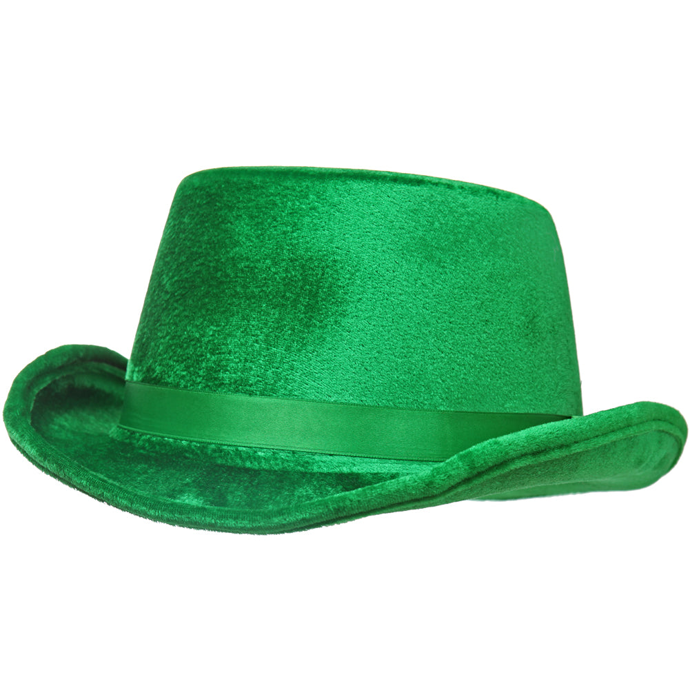 St. Patrick's Day - Green Top Hat Misc. Hats St. Patrick's Day OS Green