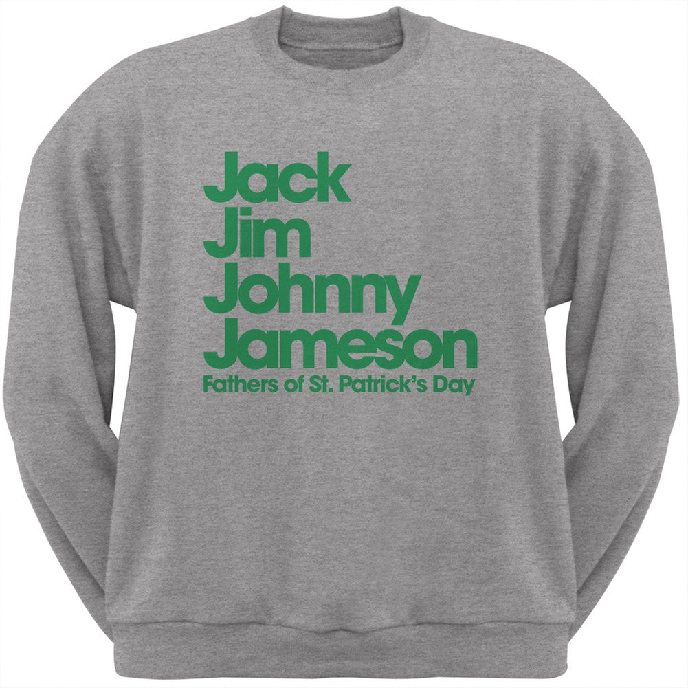 St. Patricks Day - The Four Fathers St. Patrick's Day Heather Adult Sweatshirt Men's Sweatshirts Old Glory 2XL Grey