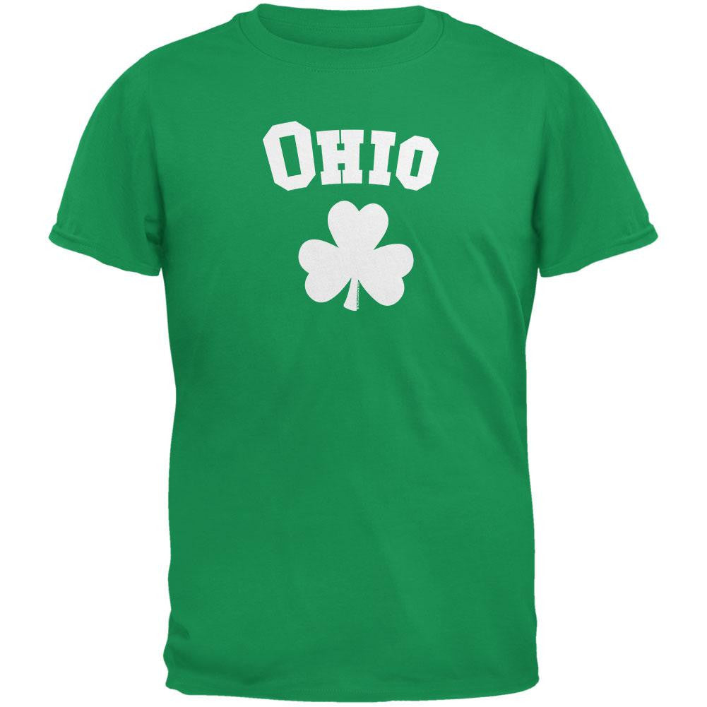 St. Patrick's Day - Ohio Shamrock Irish Green Adult T-Shirt Men's T-Shirts Old Glory 2XL Green