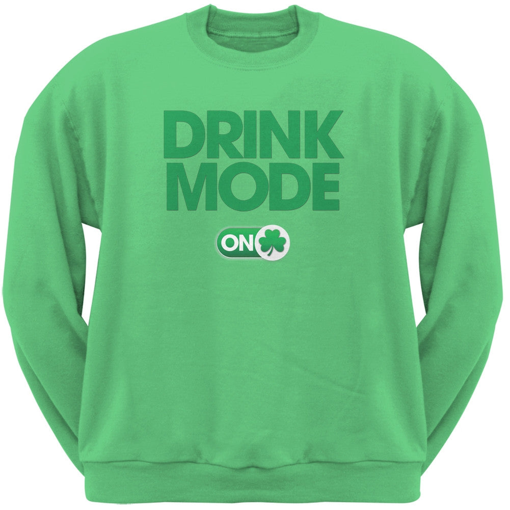 St. Patrick's Day - Drink Mode On Irish Green Adult Sweatshirt Men's Sweatshirts Old Glory 2XL Grey