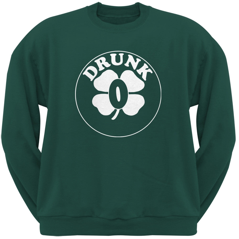 St. Patricks Day - Irish Drunk Zero Forest Green Adult Sweatshirt Men's Sweatshirts Old Glory 2XL Green