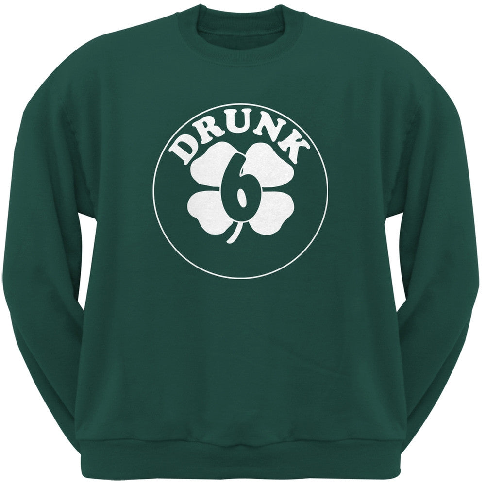St. Patricks Day - Irish Drunk Six Forest Green Adult Sweatshirt Men's Sweatshirts Old Glory 2XL Green