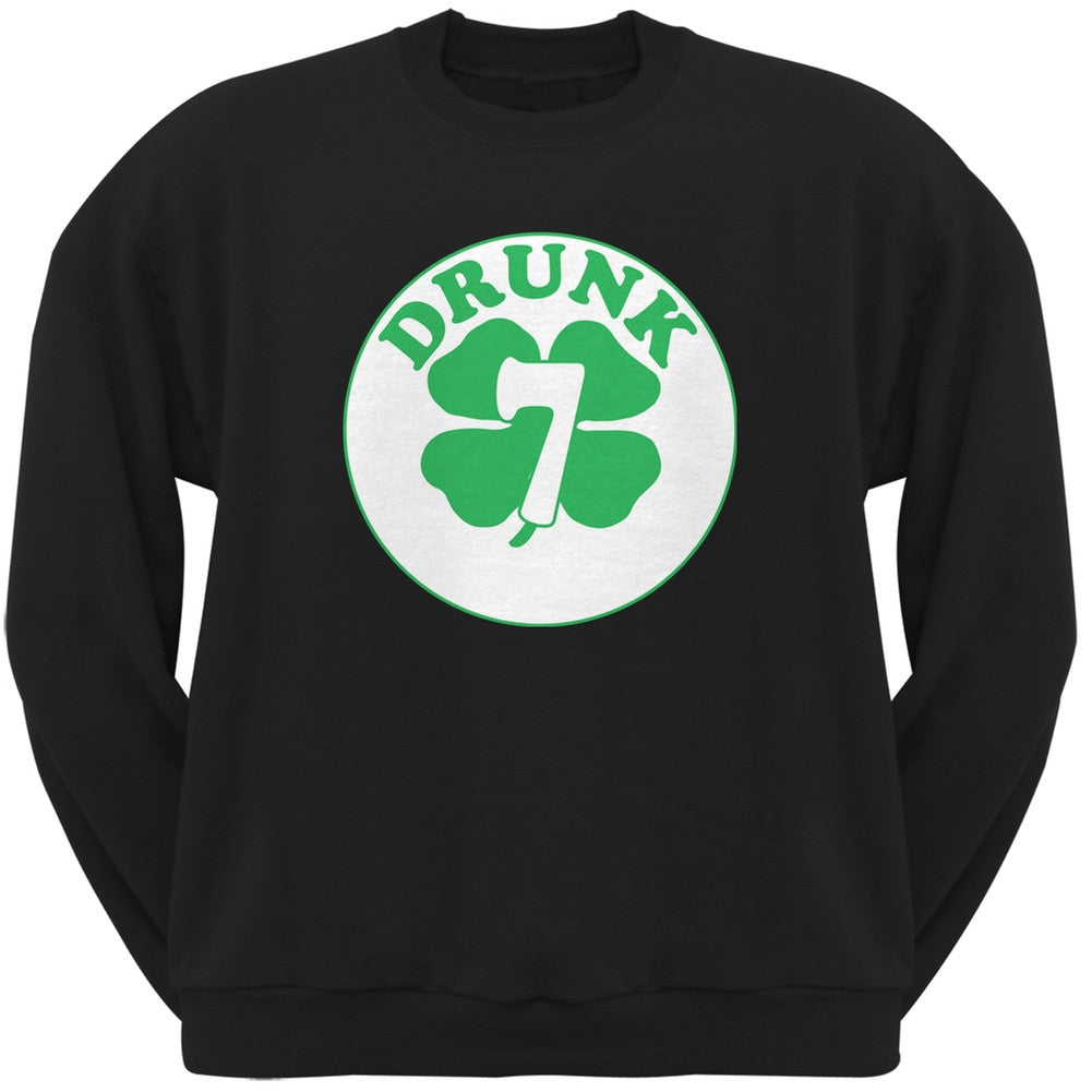 St. Patricks Day - Irish Drunk Seven Black Adult Sweatshirt Men's Sweatshirts Old Glory 2XL Black