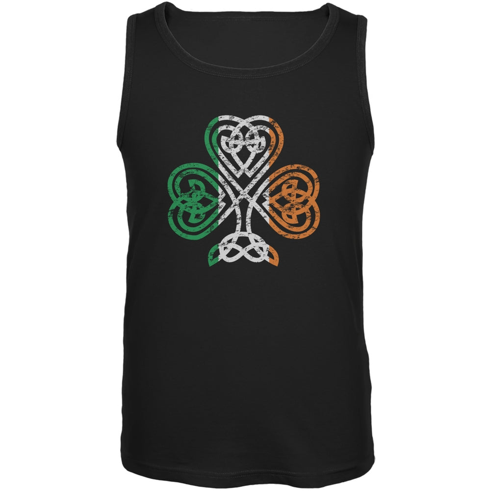 St. Patricks Day - Shamrock Knot Black Adult Tank Top Men's Tank Tops Old Glory 2XL Black