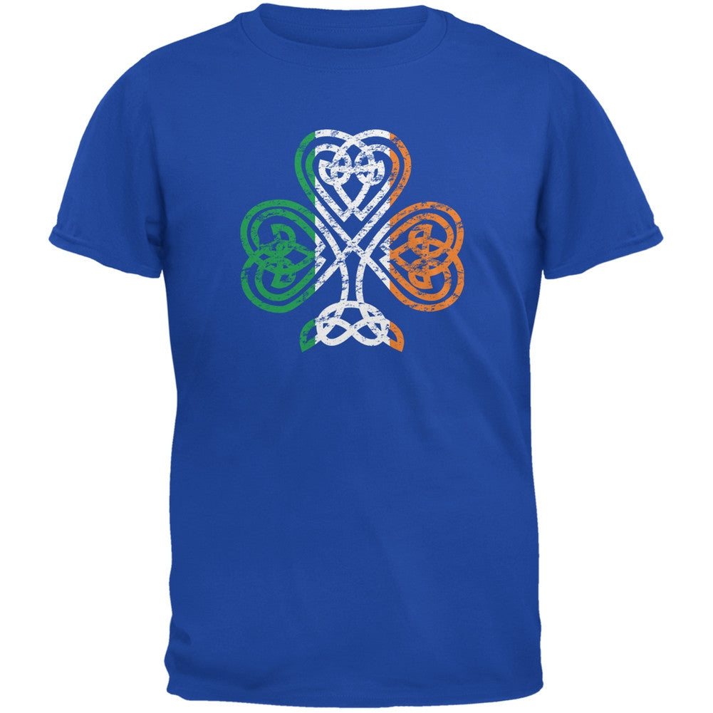 St. Patricks Day - Shamrock Knot Royal Youth T-Shirt Youth T-Shirts Old Glory LG Blue