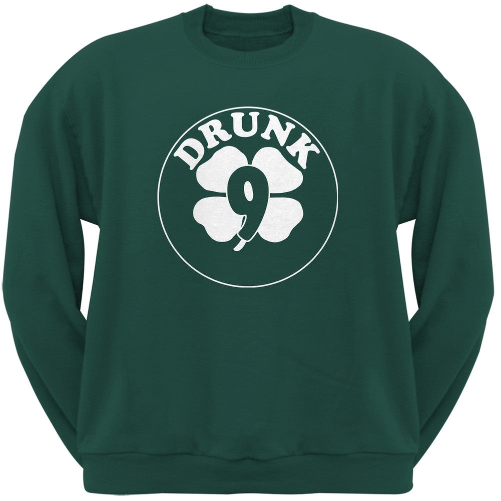 St. Patricks Day - Irish Drunk Nine Forest Green Adult Sweatshirt Men's Sweatshirts Old Glory 2XL Green