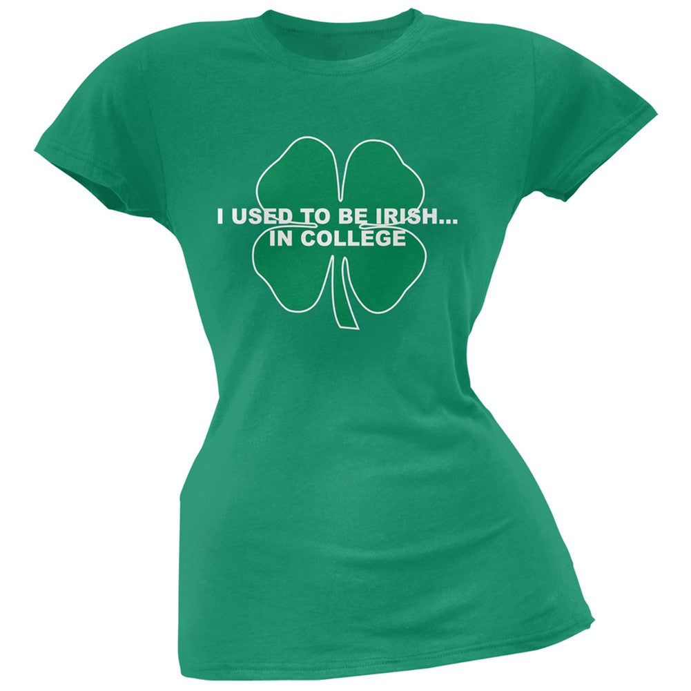 St. Patrick's Day - I Used To Be Irish Green Juniors Soft T-Shirt Juniors T-Shirts Old Glory 2XL Green