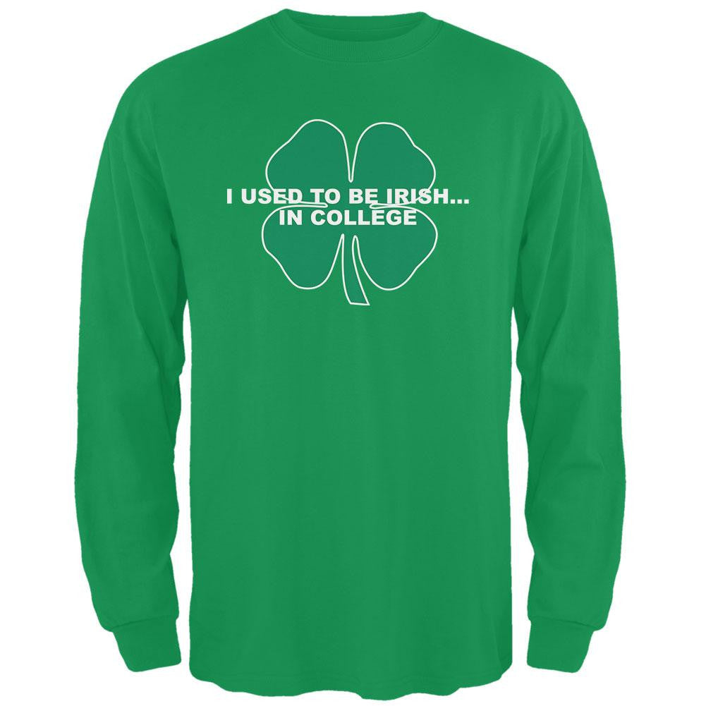 St. Patrick's Day - I Used To Be Irish Green Adult Long Sleeve T-Shirt Men's Long Sleeves Old Glory 2XL Green