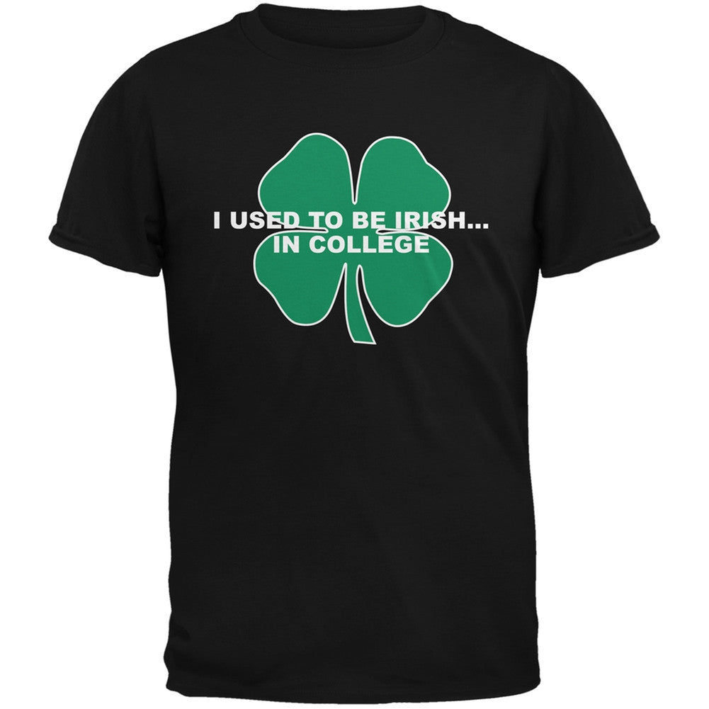 St. Patrick's Day - I Used To Be Irish Black Adult T-Shirt Men's T-Shirts Old Glory 2XL Black