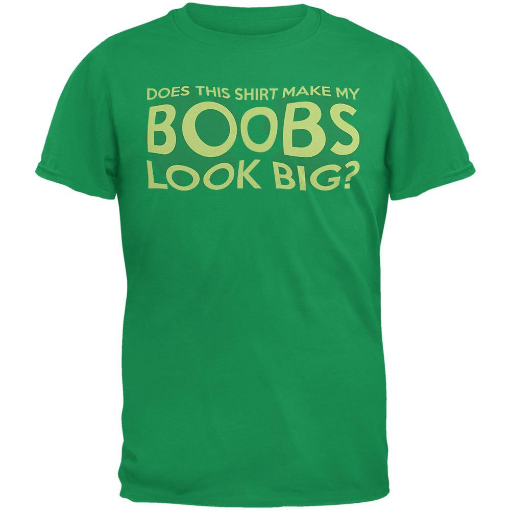 St. Patricks Day Big Irish Boobs Funny Irish Green Adult T-Shirt Men's T-Shirts Old Glory 2XL Green