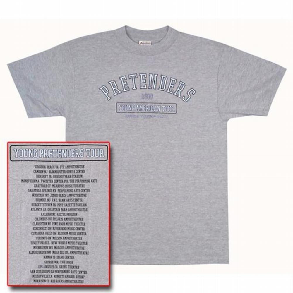 Pretenders -Touring Party Adult T-Shirt Men's T-Shirts The Pretenders LG Grey
