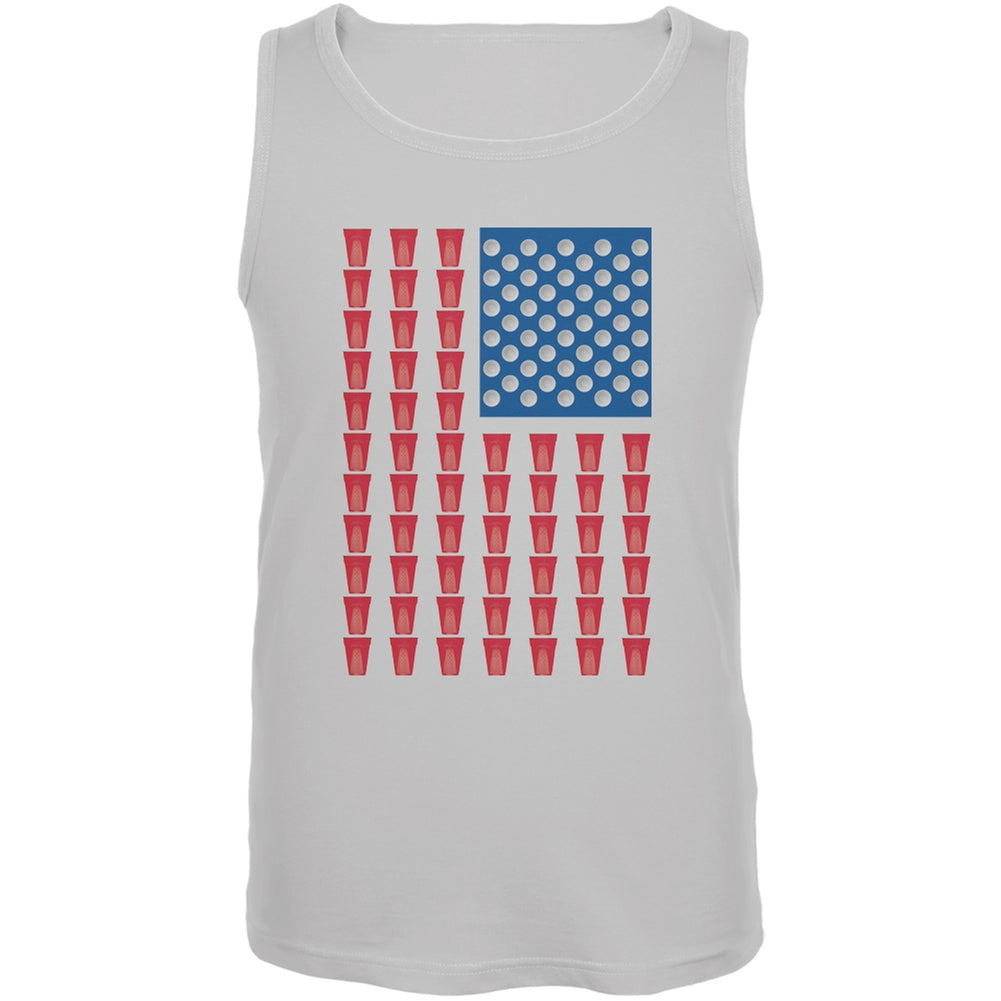 St. Patricks Day - American Flag Party Cups White Adult Tank Top Men's Tank Tops Old Glory 2XL White