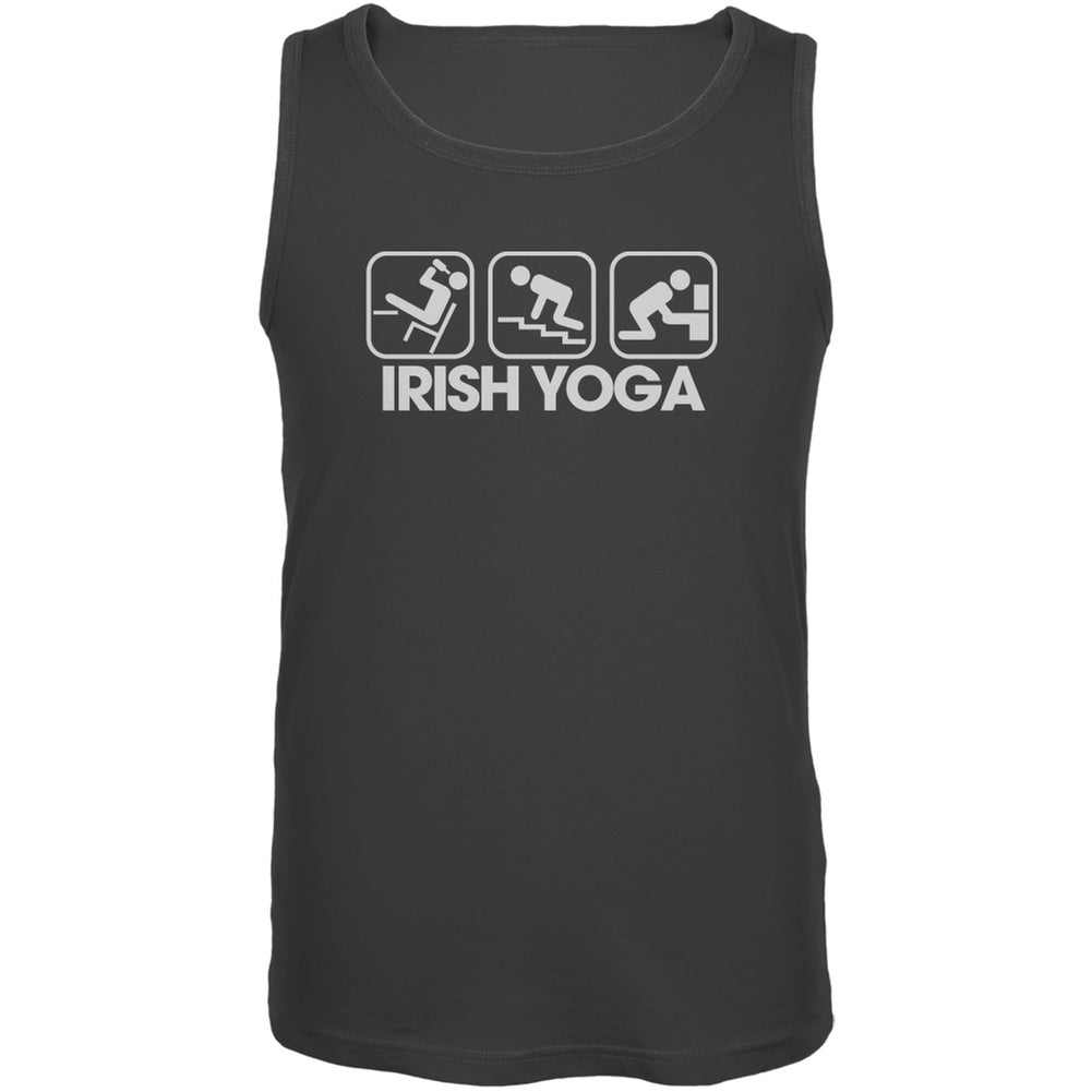 St. Patrick's Day - Irish Yoga Charcoal Adult Tank Top Men's Tank Tops Old Glory 2XL Grey