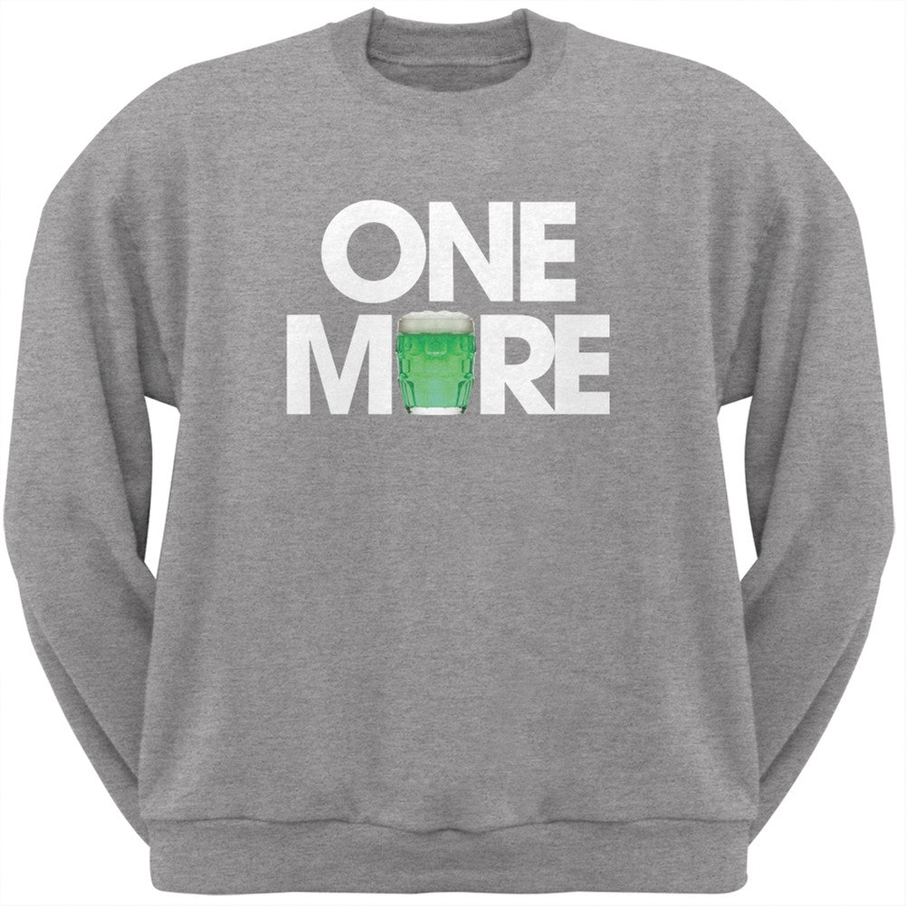 St. Patricks Day - One More Heather Grey Adult Sweatshirt Men's Sweatshirts Old Glory 2XL Grey