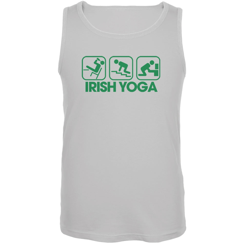St. Patrick's Day - Irish Yoga White Adult Tank Top Men's Tank Tops Old Glory 2XL White
