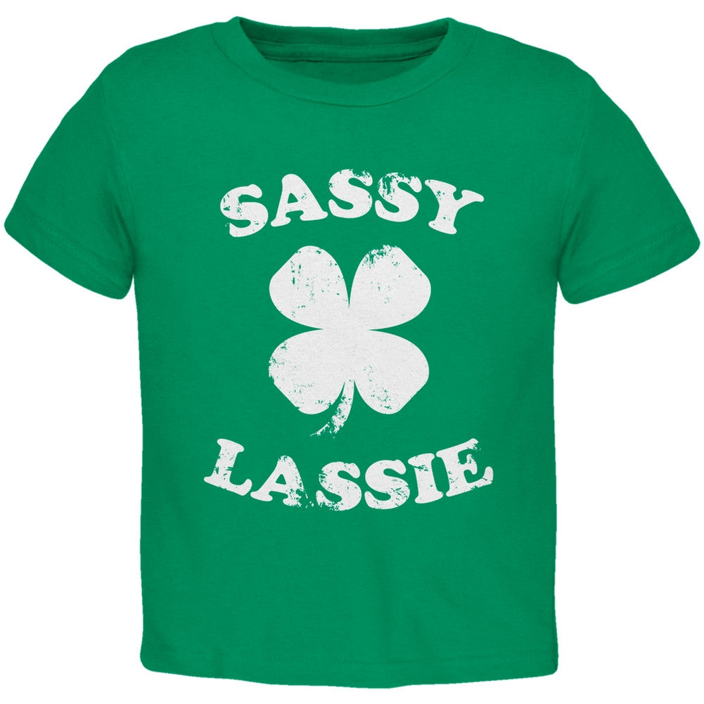 St. Patricks Day - Sassy Irish Lassie Kelly Green Toddler T-Shirt Toddler T-Shirts Old Glory 2T Green