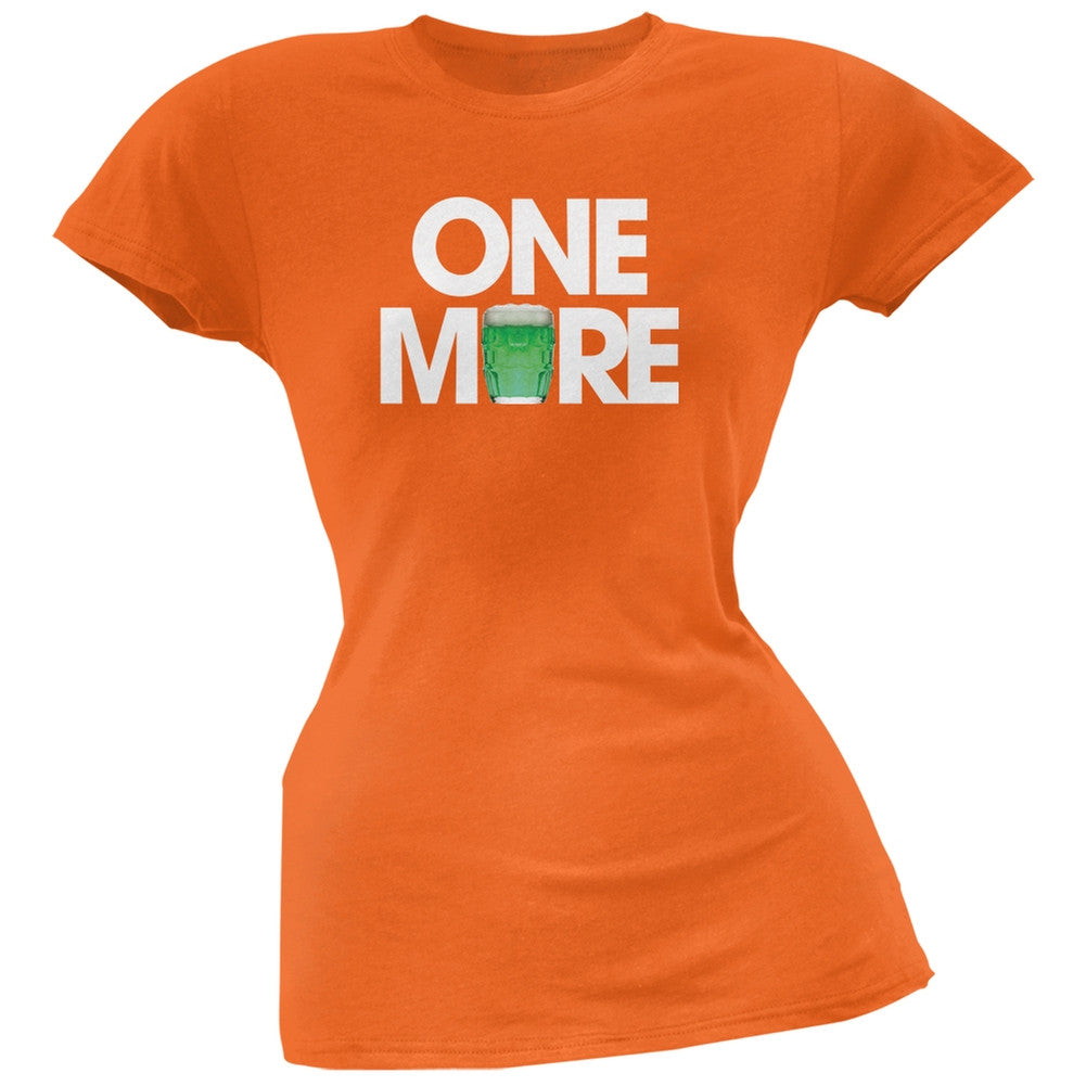 St. Patricks Day - One More Orange Soft Juniors T-Shirt Juniors T-Shirts Old Glory 2XL Orange