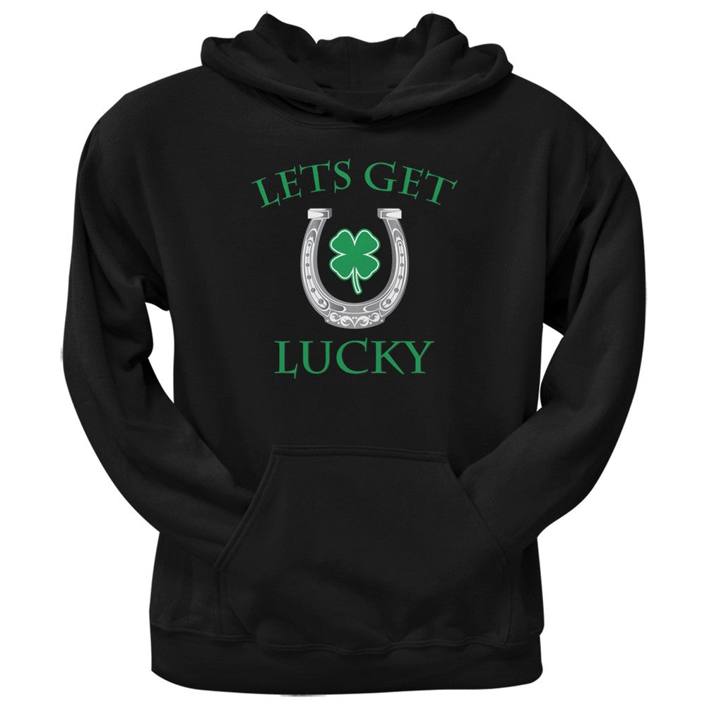 St. Patricks Day - Lets Get Lucky Black Adult Hoodie Men's Hoodies Old Glory 2XL Black