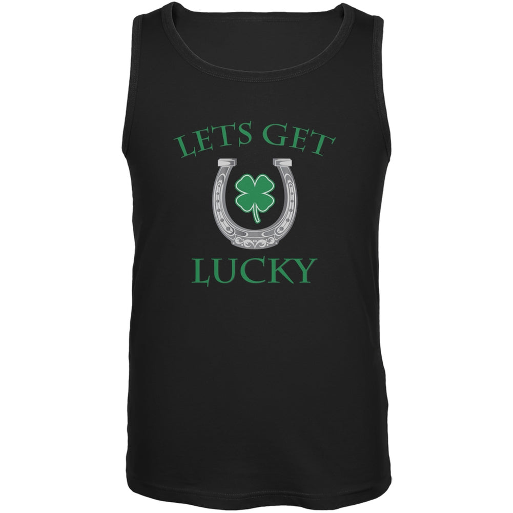 St. Patricks Day - Lets Get Lucky Black Adult Tank Top Men's Tank Tops Old Glory 2XL Black