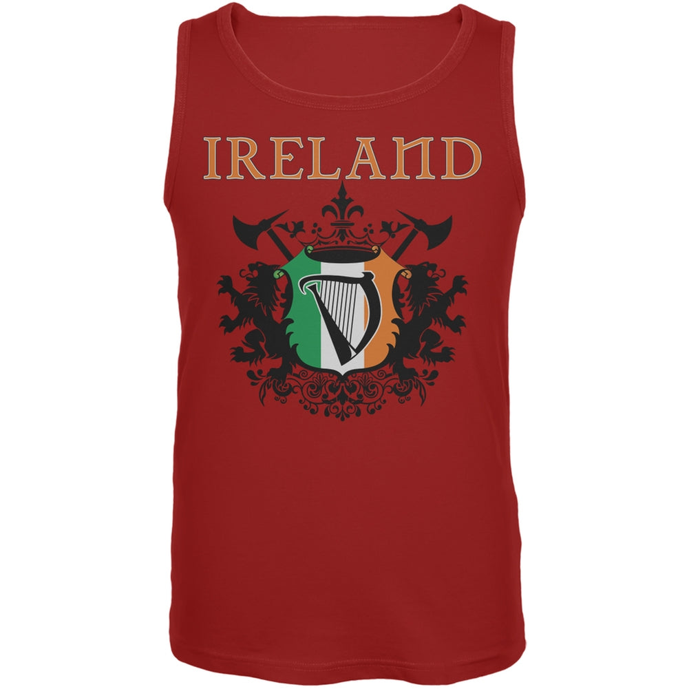 St. Patricks Day - Heraldic Irish Harp Red Adult Tank Top Men's Tank Tops Old Glory 2XL Red