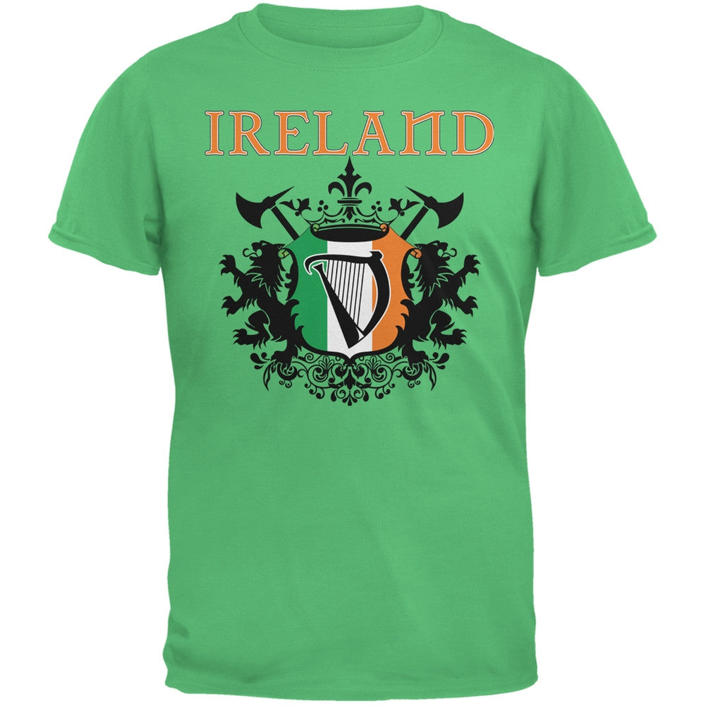St. Patricks Day - Heraldic Irish Harp Irish Green Youth T-Shirt Youth T-Shirts Old Glory LG Green